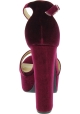 Steve Madden Sandali aperti tacco alto plateau cinturino in velluto bordeaux