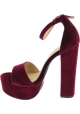 Steve Madden Sandali aperti tacco alto plateau cinturino in velluto bordeaux