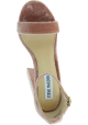 Steve Madden Sandali da donna con tacco alto in velluto color rosa cipria