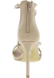 Steve Madden Sandali con tacco alto con perline da donna in tessuto cipria